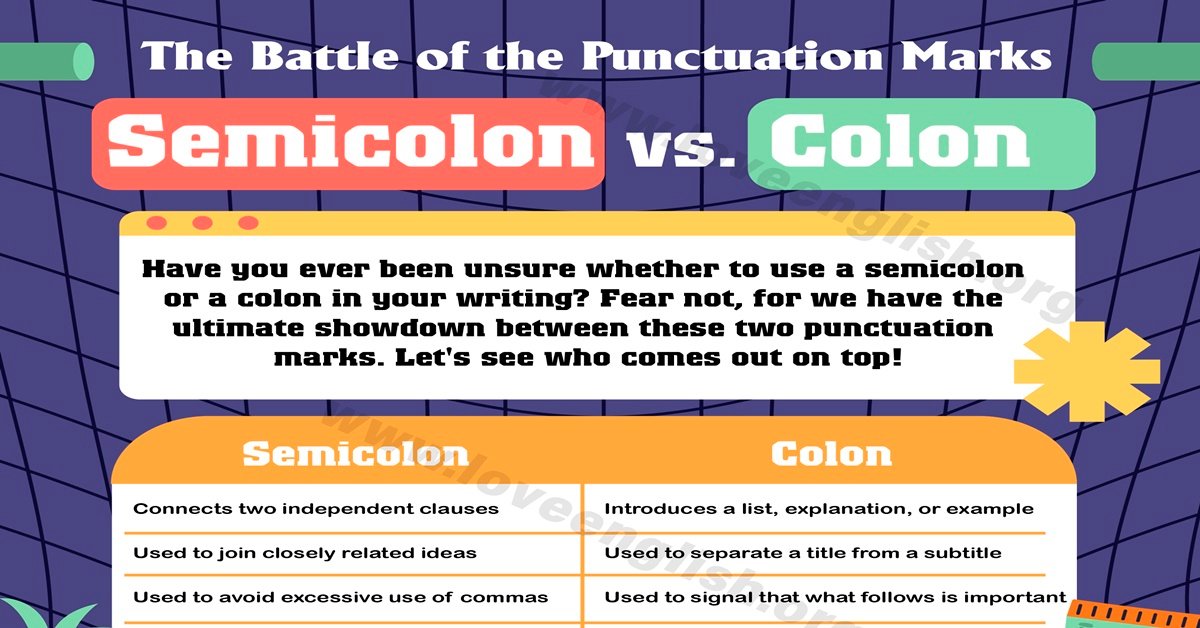 Semicolon vs Colon: Understanding the Key Differences in Writing ...